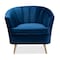 Baxton Studio Emeline Navy Blue Velvet Upholstered Brushed Gold Finished Chair 157-9788 - alternate 8